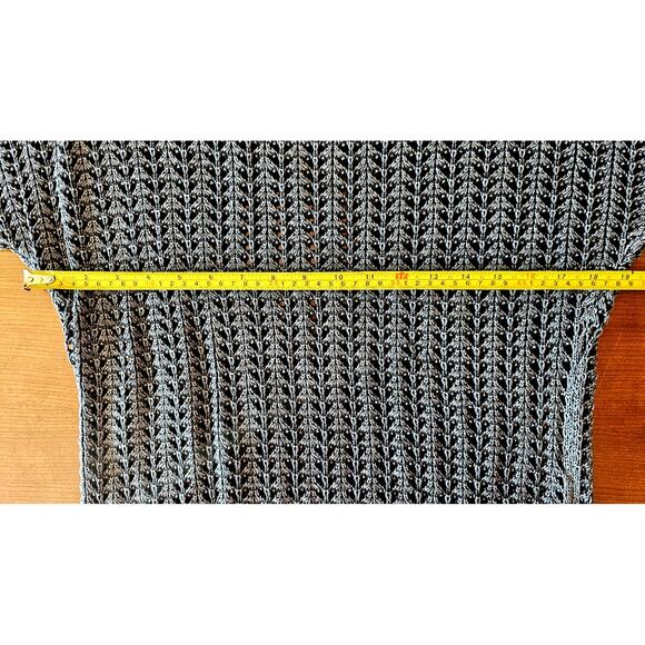 Free People Boomerang Crochet Open Knit Sweater, Gray, Size XS - Picture 7 of 8